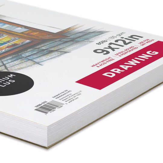 artPOP! Drawing Pad, 9" x 12", 50 Sheets, 80 lb/135 gsm, Acid-Free, Top Wirebound, Artist Paper for Drawing & Sketching, Students & Adults, Colored Pencil, Graphite, Charcoal, Pastels